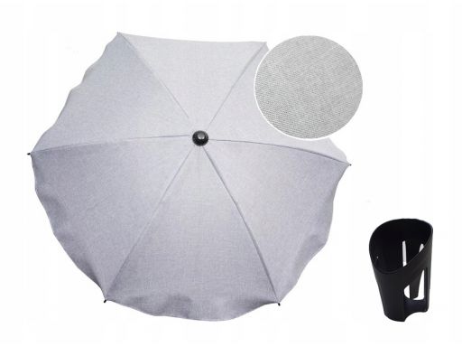 Uniwersalna parasolka melanż len + uchwyt na kubek