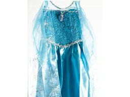 Kostium elsa kraina lodu niebieska sukienka 110cm