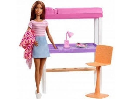 Barbie zestaw lalka w sypialni łóżko meble fxg52