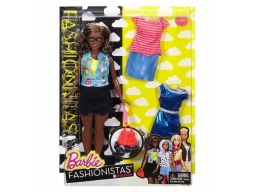 Barbie fashionistas lalka z ubrankami dtf02 mattel