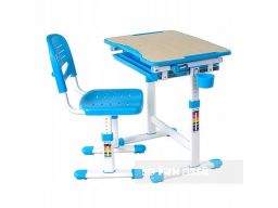Biurko+krzesło regulowane fundesk piccolino blue