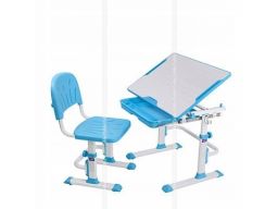 Lupin blue zestaw regulowane biurko z krzesełkiem