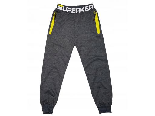 Spodnie dresowe superker r 14 - 152/158 cm grafit