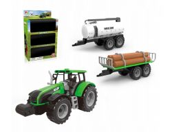 Askato traktor z 2 przyczepami farmer 106441 | 3+