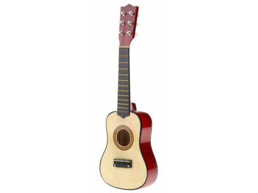Gitara duża drewniana klasyczna 6-strunowa kostka