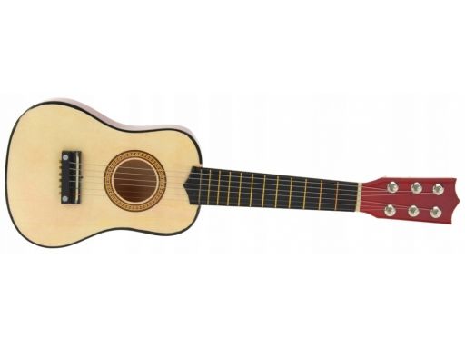 Gitara duża drewniana klasyczna 6-strunowa kostka