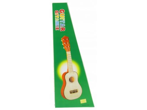 Gitara duża drewniana klasyczna 6-strunowa kostka