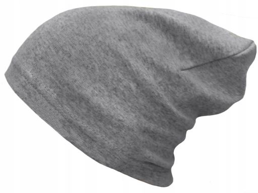 Czapka komin komplet bawełniany 48-56 szary