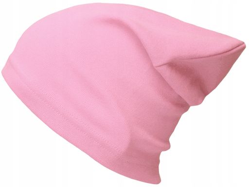 Czapka komin komplet bawełniany 48-56 jasny róż