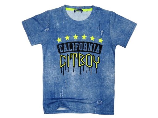 T-shirt koszukla citboy r 8 - 122/128 blue jeans