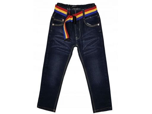 Spodnie jeans w gumkę saxon 6 ok. 110/116 dark