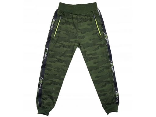Spodnie moro dresowe create r 8 - 122/128 cm green