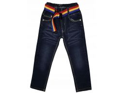 Spodnie jeans w gumkę saxon 4 ok. 98/104 dark