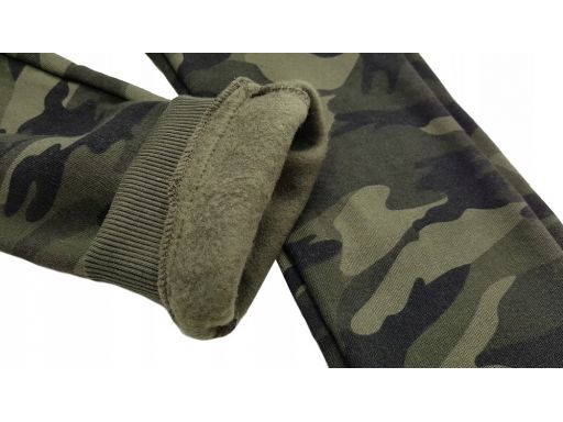 Ocieplone spodnie dresowe moro army player r 146