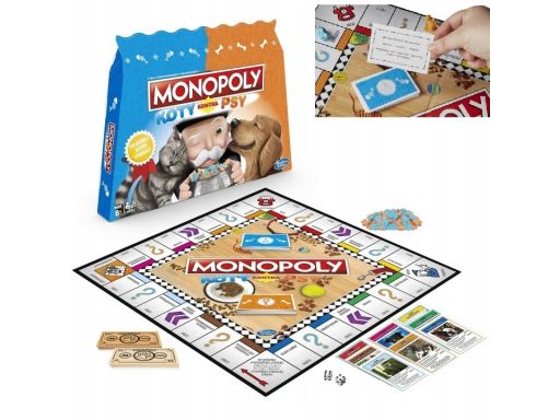 Monopoly gra koty kontra psy e5793 hasbro