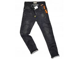 Black jeans elastyczne carl r 8 - 128 cm rurki
