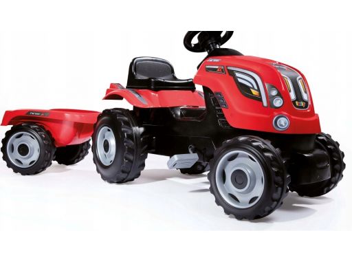 Traktor z przyczepą smoby farmer xl - czerwony