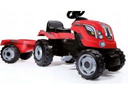 Traktor z przyczepą smoby farmer xl - czerwony