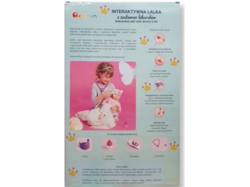 Interaktywna lalka zestaw lekarski elefun