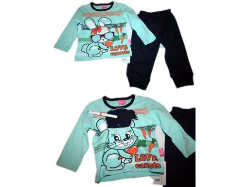 Baby sport *-piękny dres kom. zając 2w1- 80 cm 12