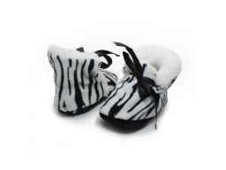 Mięciutkie kapcie buciki zebra - 0-6 m*