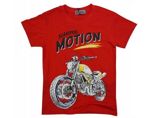 T-shirt koszukla scamper r 10 - 134/140 red