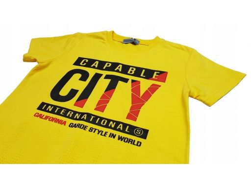 T-shirt koszulka city style r 10 - 134/140 żółta