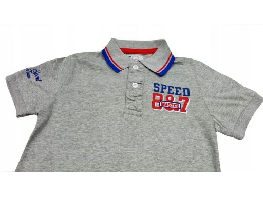 Bluzka polo speed master r 6 - 110/116 cm grey