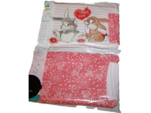 Disney * - 2 piżamki z zającami 3-6 m 8 kg