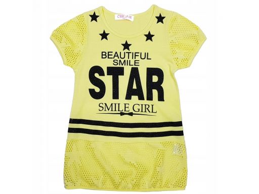 Bluzka smile girl r 6 - 110/116 cm yellow