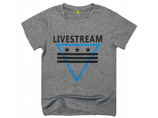 Bluzka t-shirt fit livestream r 8 - 122/128 blue