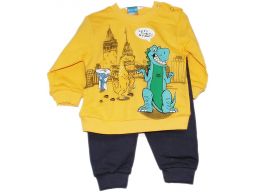 Baby city* śliczny komplet dres dinozaury - 9 m