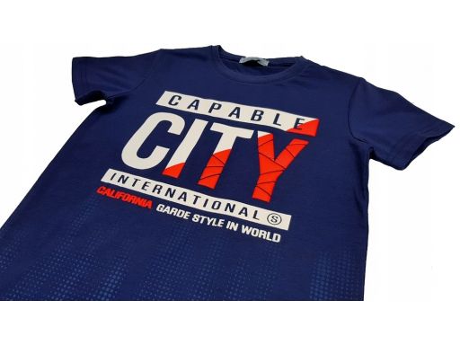T-shirt koszulka city style r 10 - 134/140 navy
