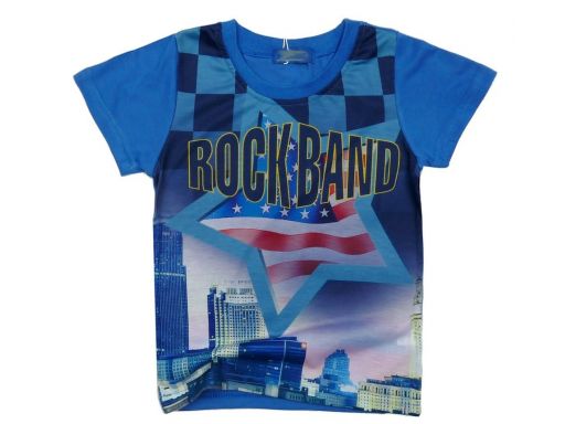 Bluzka t-shirt rock band 8 ok. 122 denim