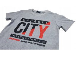 T-shirt koszulka city style r 12 - 146/152 szara