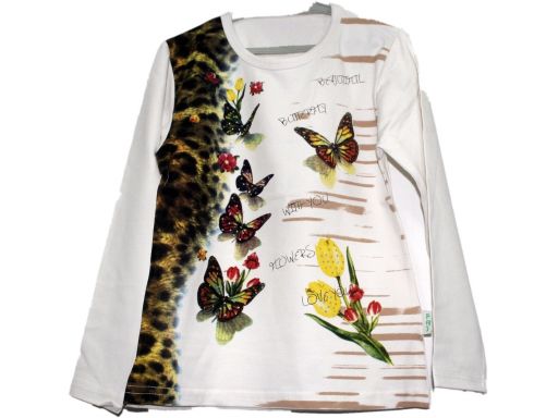 Frj * -piękna bluzeczka z motylkami 116 cm