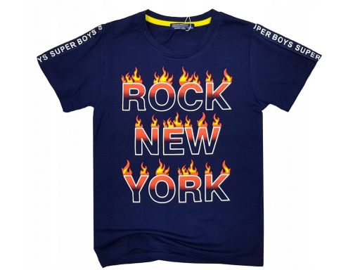 T-shirt koszukla fire rock r 4 - 98/104 granat