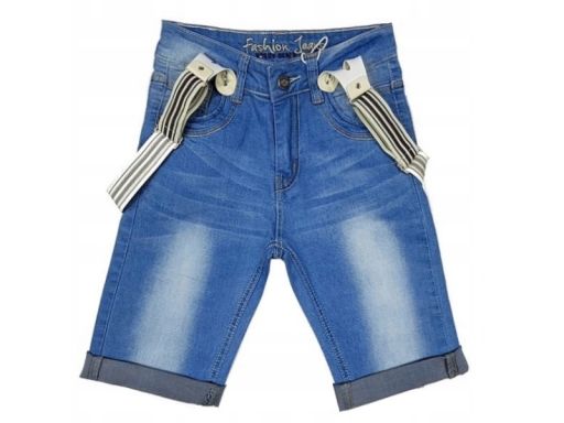 Spodenki jeans gk stick r 8 - 122/128 cm szelki