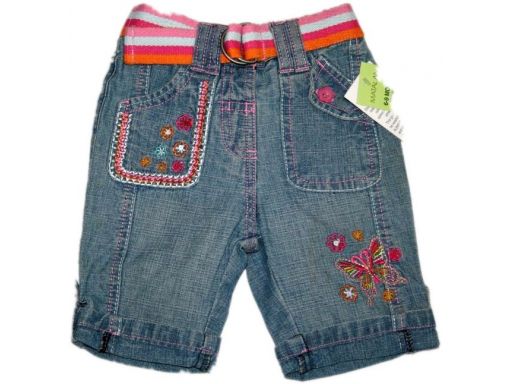 Matalan - dżinsowe spodenki spodnie - 6-9 miesięcy