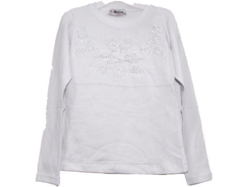 Atabay* -piękna biała bluzka cyrkonie- 9-10 l 140