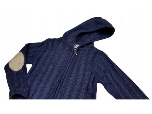 Sweter na zamek z kapturem r 3 - 98 cm granat