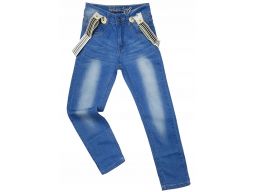 Spodnie jeansy gk famous 8 ok. 128 + szelki