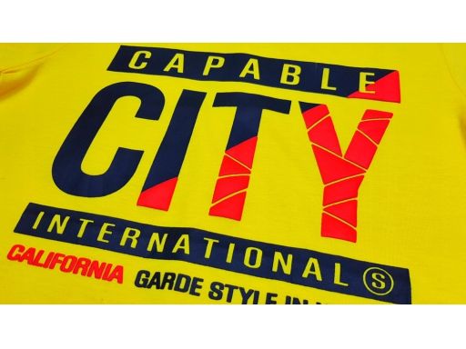 T-shirt koszulka city style r 8 - 122/128 żółta