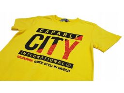 T-shirt koszulka city style r 8 - 122/128 żółta