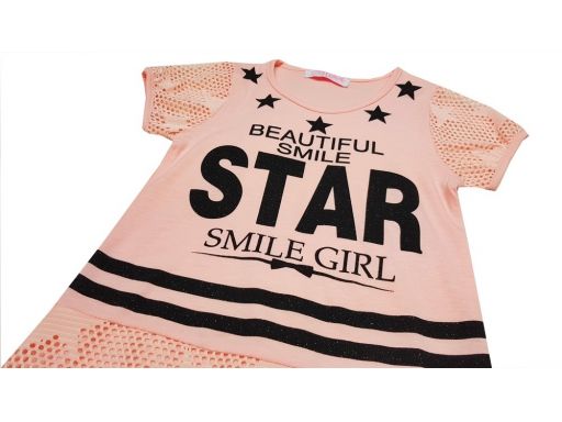 Bluzka smile girl r 4 - 98/104 cm rose