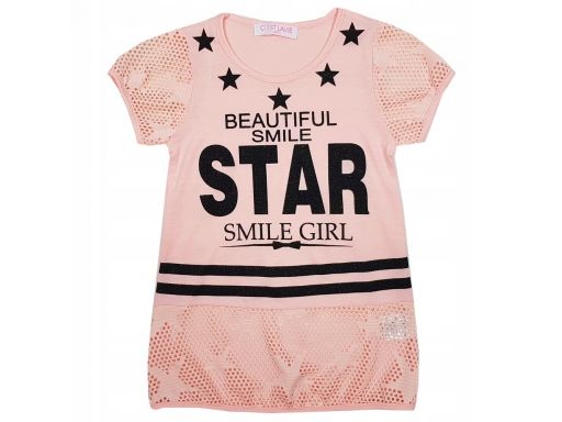 Bluzka smile girl r 4 - 98/104 cm rose