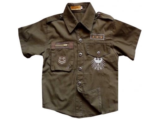 Kako~nowa koszula military solider 8 ok.122 brown