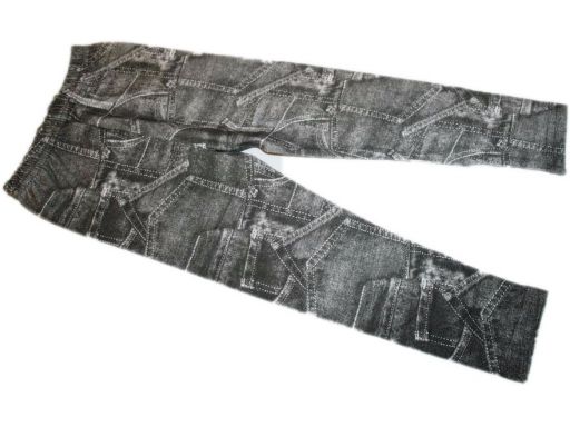 Frj * szare legginsy niby dżinsowe 110 cm 5 l