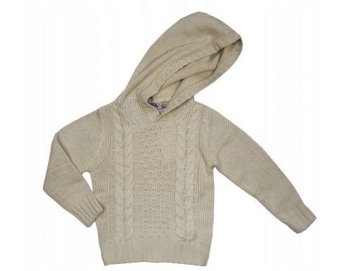 Sweter z kapturem gerard r 4 - 98/104 cm ecru