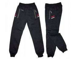 Ciepłe spodnie dresowe royal r 8 - 122/128 black